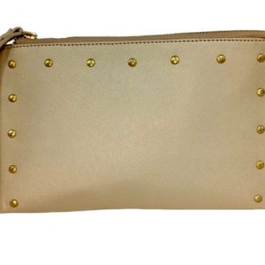 Cartera Casual de Diseño Moderno en Champagne - Modelo 510 con Tachuelas Metálicas