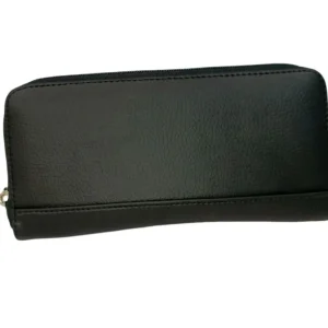 Monedero de Piel Elegante y Funcional en Negro - Modelo 516 con Opciones de Cierre