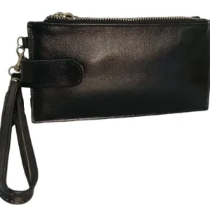 Tarjetero Negro Elegante y Funcional con Cierre y Broche - Modelo 538
