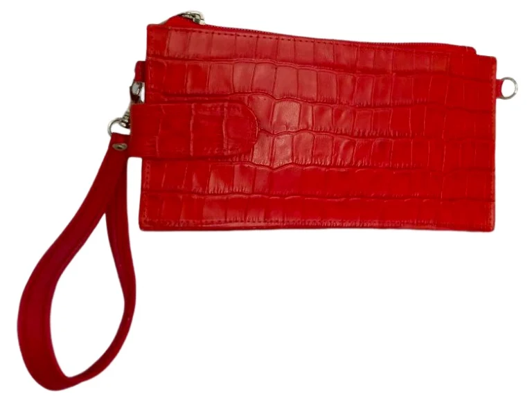 Tarjetero Rojo Organizador con Cierre y Compartimentos para Tarjetas y Documentos - Imagen 5