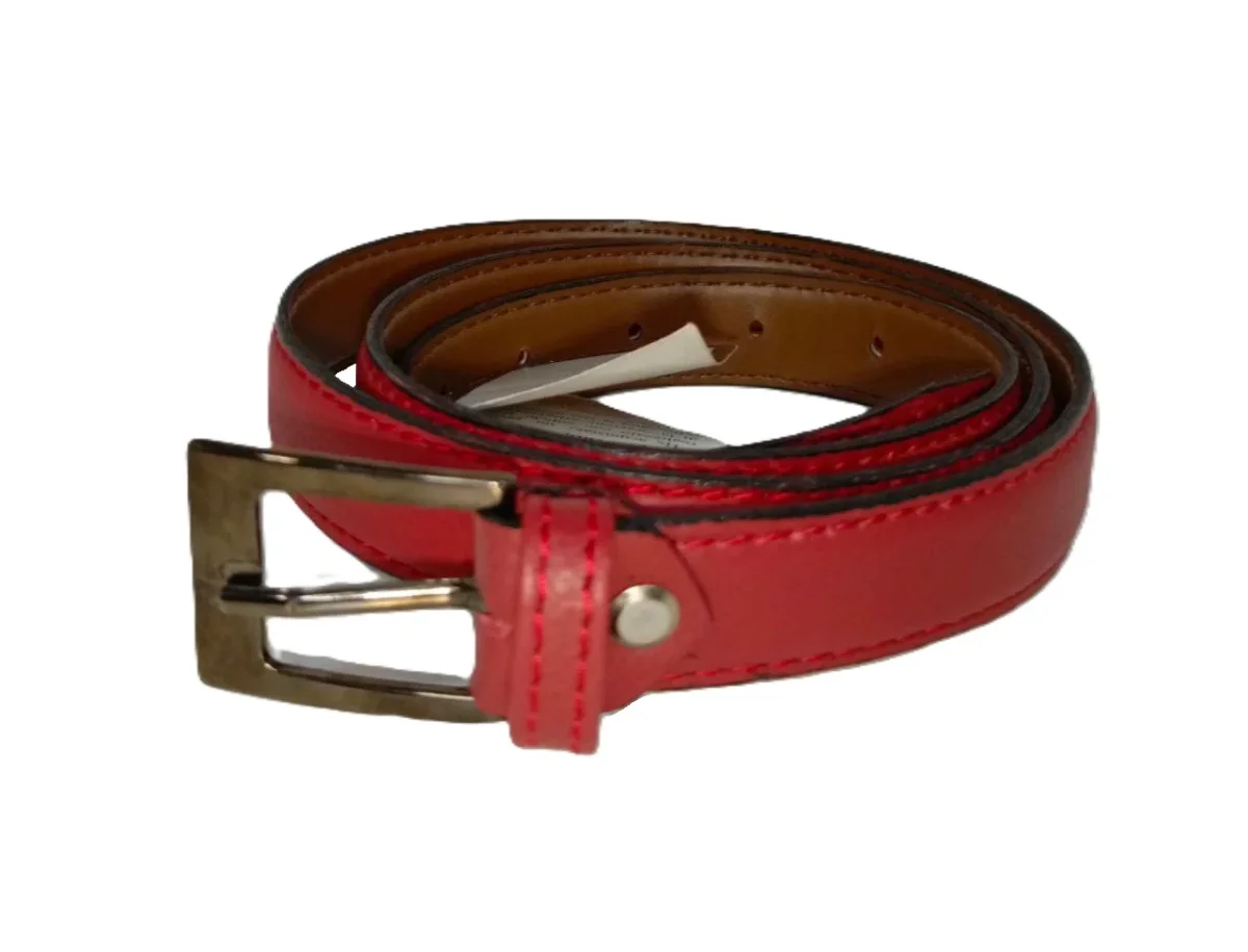 Cinturón Delgado para Dama en Rojo - Modelo VL25-09, Accesorio Elegante y Versátil para Marcar la Cintura - Imagen 2