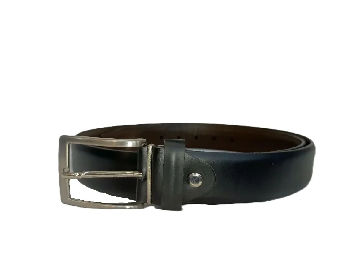 Cinturón de Piel para Hombre Negro Modelo 3506 - Elegante y Versátil para Todas las Ocasiones - Imagen 2