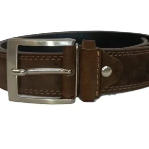 Cinturón de Piel para Hombre en Color Marrón - Modelo Clásico 4004