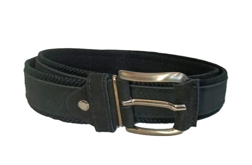 Cinturón de Piel para Caballero Negro - Modelo 4090, Accesorio Elegante y Duradero - Imagen 2