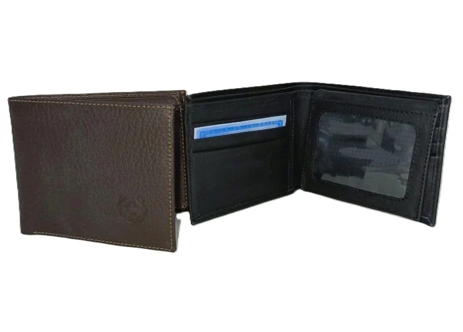 Billetera de Cuero Genuino en Color Marrón Modelo 609 para Hombre - Imagen 3