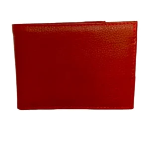 Billetera de cuero rojo elegante modelo 609 para hombre