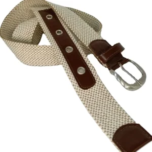Cinturón de Piel Beige para Hombre - Modelo 77, Elegante y Versátil