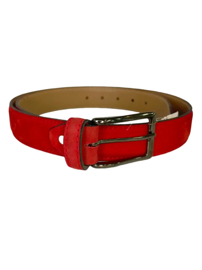 Cinturón de Piel para Caballero Rojo VL35 - Elegante y Versátil para Cualquier Ocasión - Imagen 4