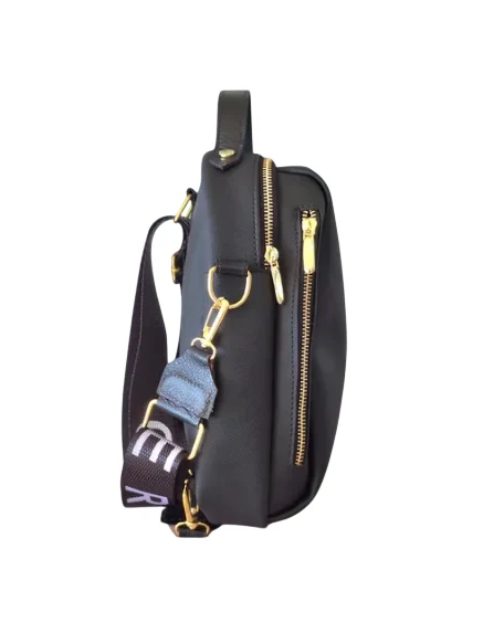 Morral de Cuero Negro Modelo 0225 - Diseño Moderno y Minimalista para Uso Diario - Imagen 3