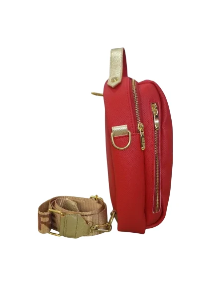 Morral de Cuero Rojo Modelo 0225 - Diseño Moderno y Minimalista para Uso Diario - Imagen 3