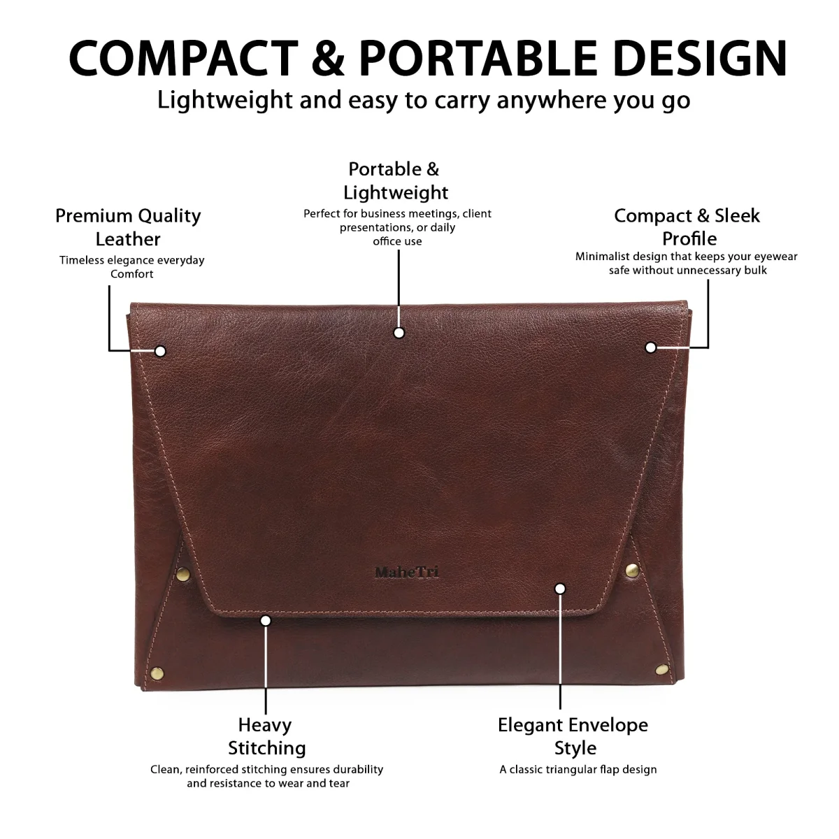 Urban Leather Laptop Sleeve + Free Sunglass Case - Imagen 8