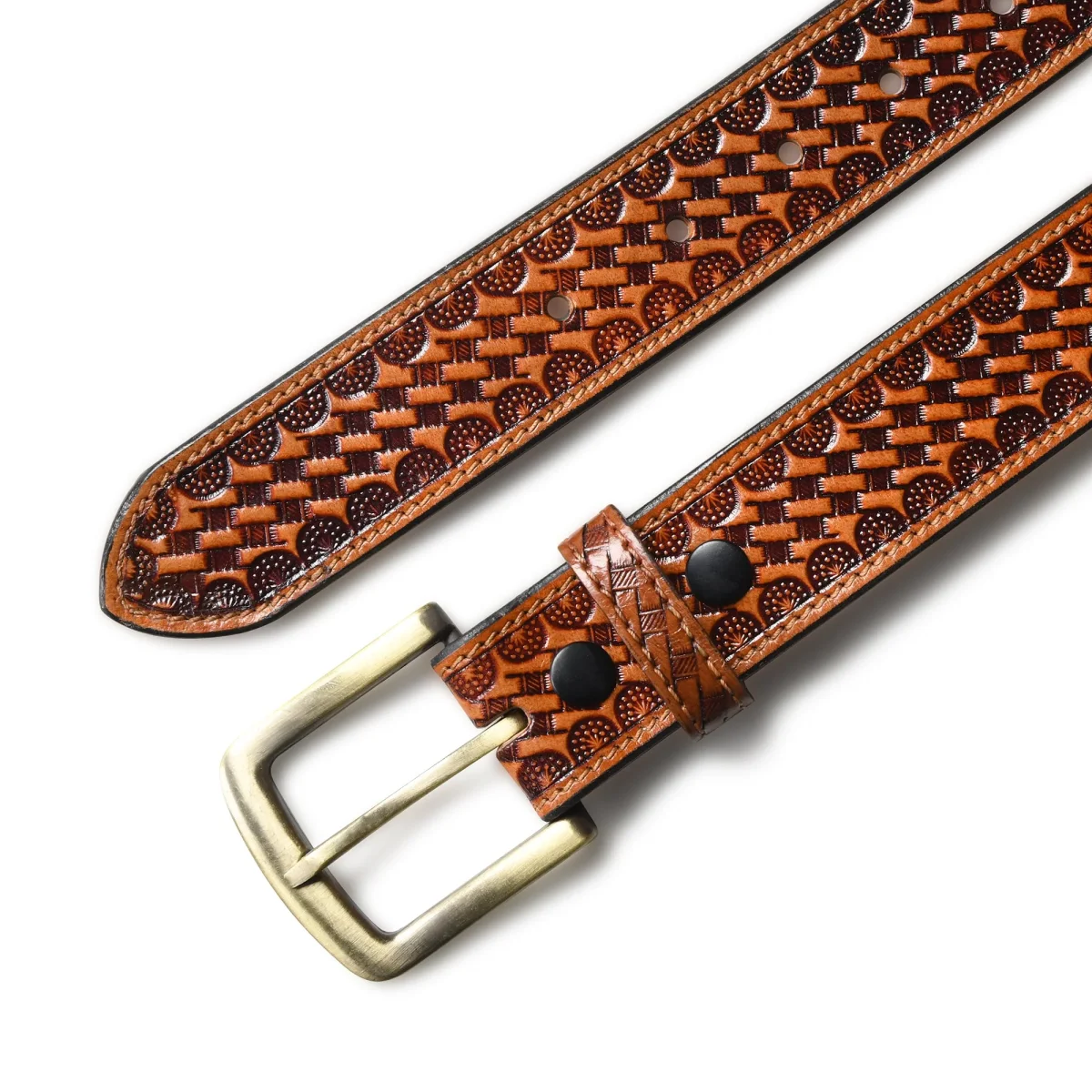 Modern Western Leather Belt - Imagen 5