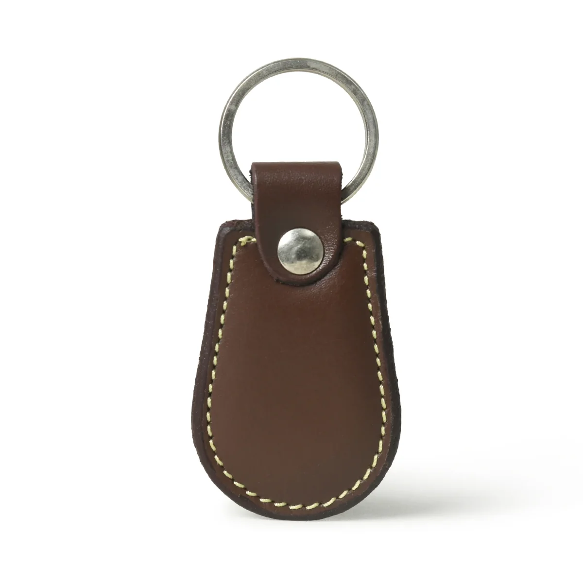 Brown Leather Keyring - Imagen 2