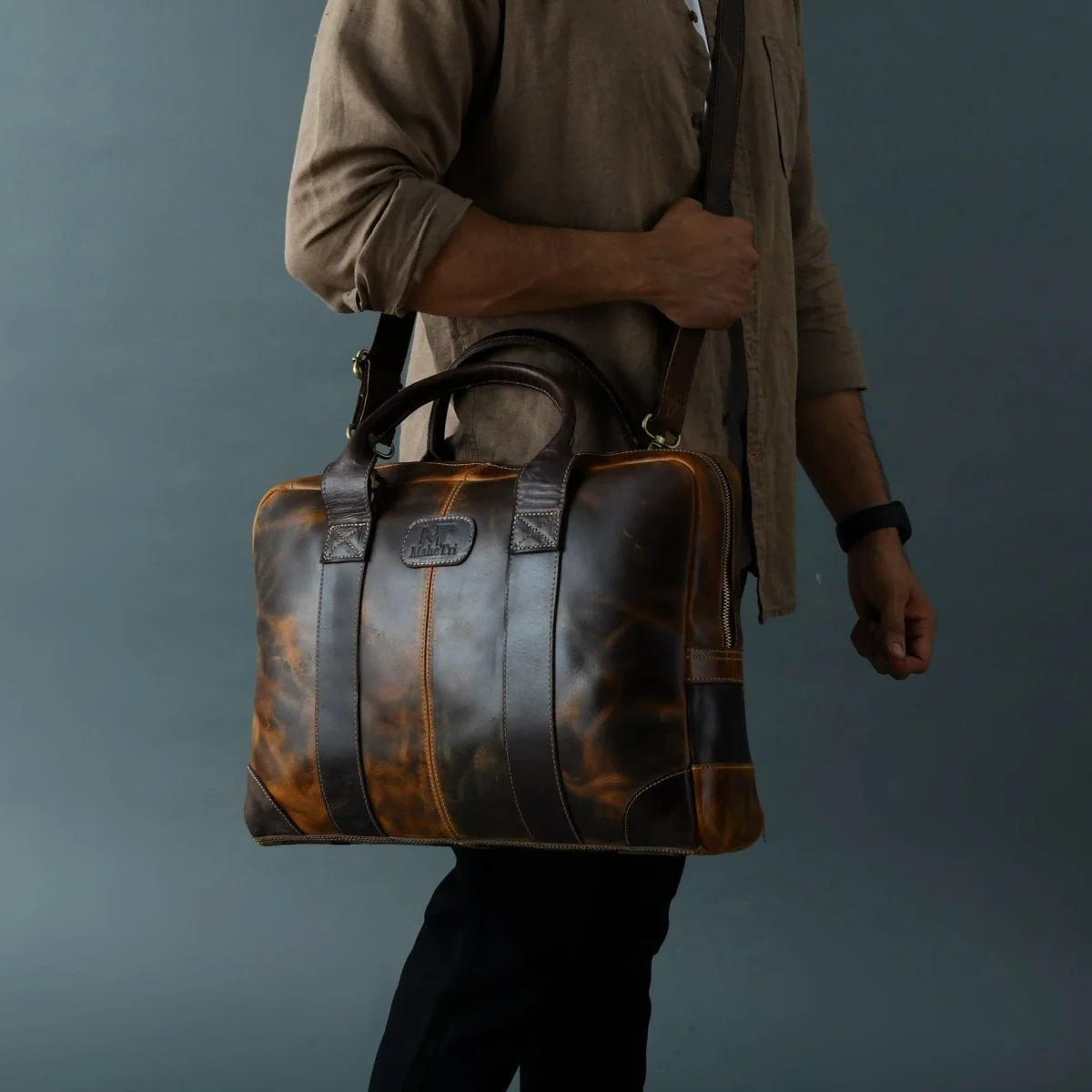 Brown Jefferson Briefcase - Imagen 9