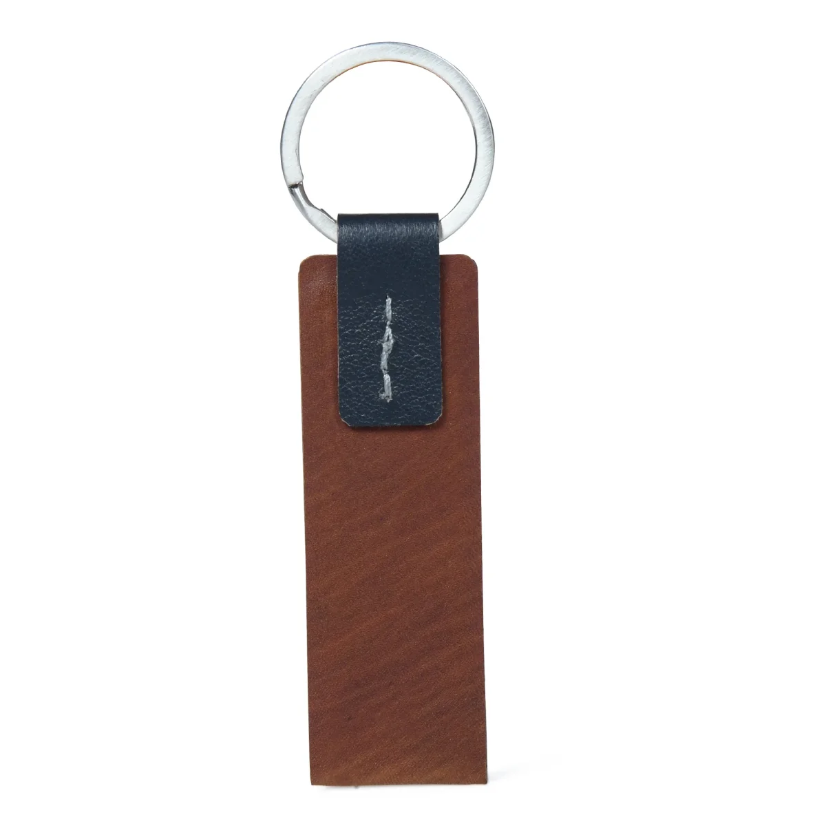 Genuine Leather & Metal Keychain - Imagen 4