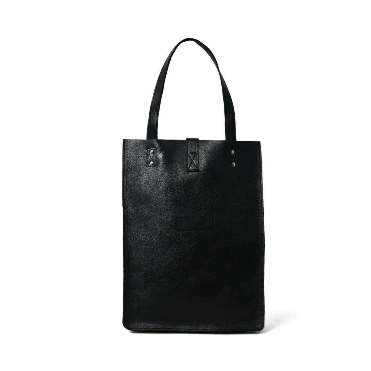 Ebony Elegance Leather Tote - Imagen 8
