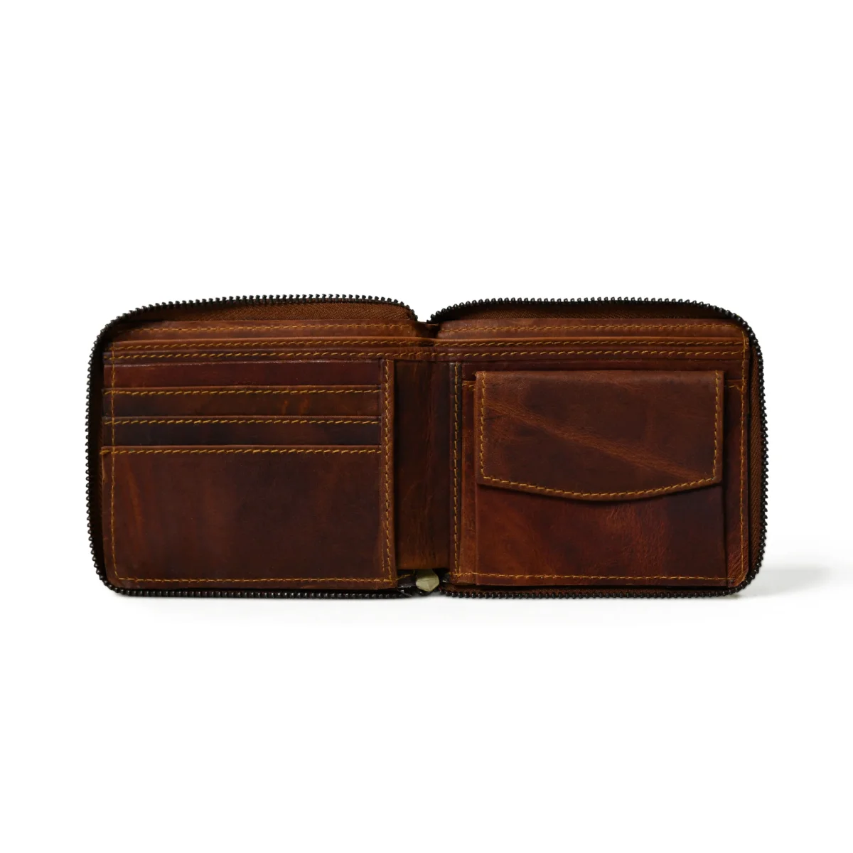 Adams Bi-Fold Wallet- Walnut Brown - Imagen 3