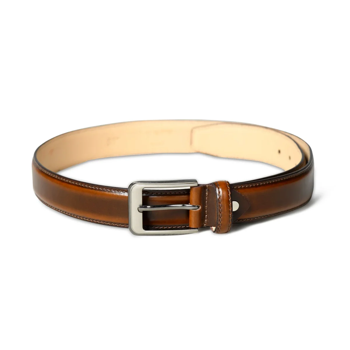 Eclipse Walnut Brown Leather Belt - Imagen 5