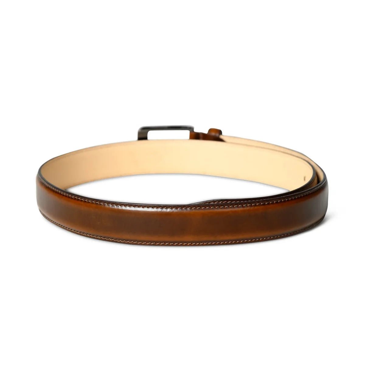 Eclipse Walnut Brown Leather Belt - Imagen 6