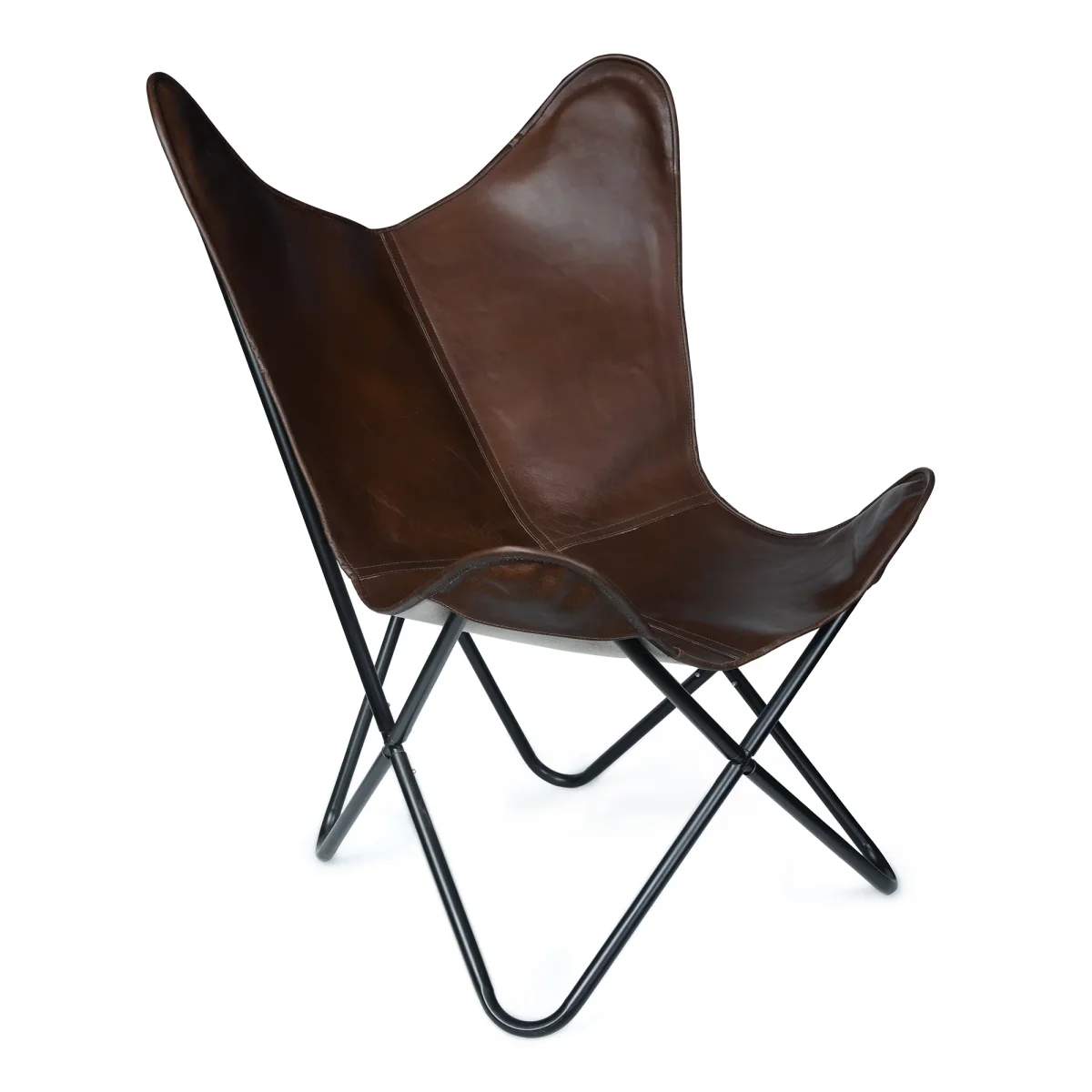 Dark Cuero Butterfly Chair - Imagen 4