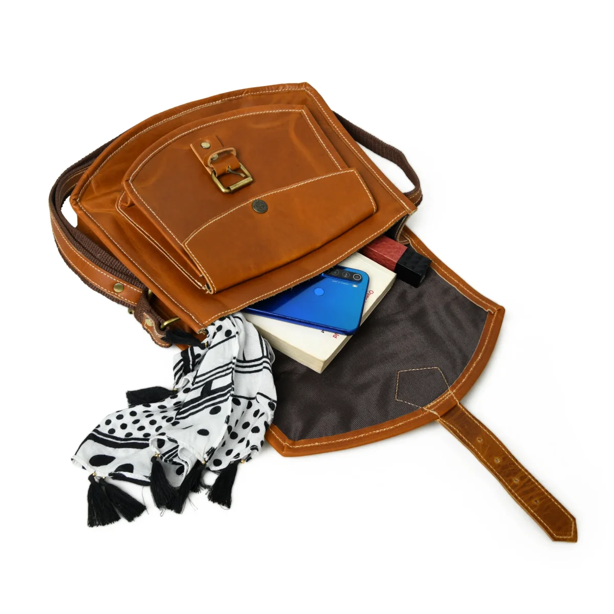 Buffalo Leather CrossBody Bag - Imagen 4