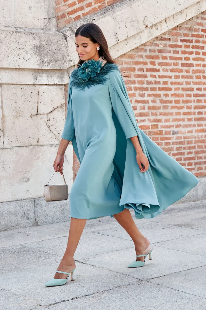 Vestido Nancy midi mangas Novia - Imagen 6