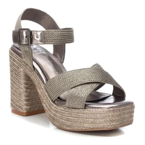 SANDALIA DE TACON COLOR PLOMO MODELO 142741