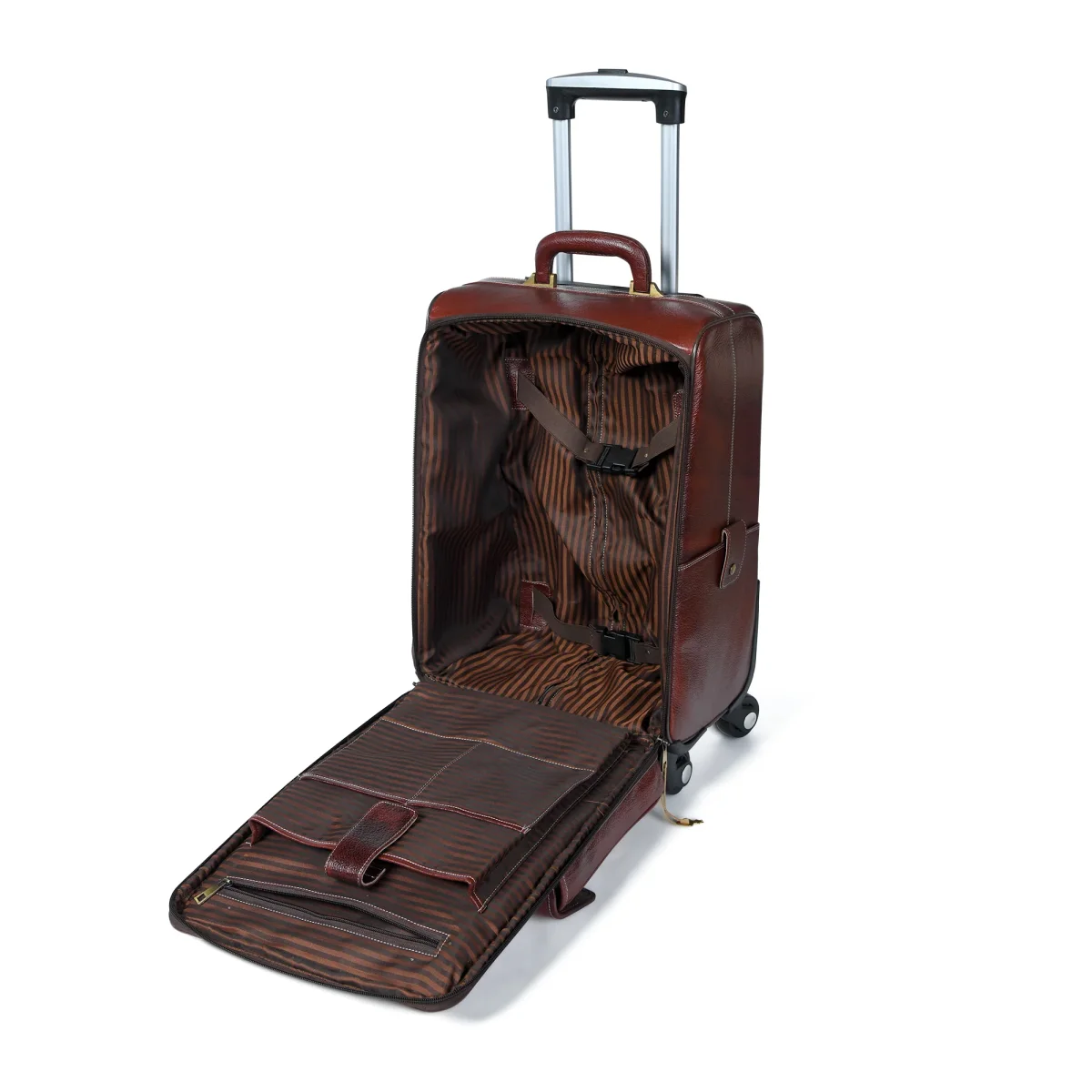 Leather Carry-On Trolly Bag - Imagen 8