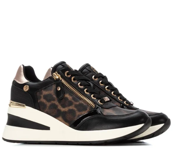 DEPORTIVOS DAMA COLOR NEGRO LEOPARDO MODELO 144378 - Imagen 4