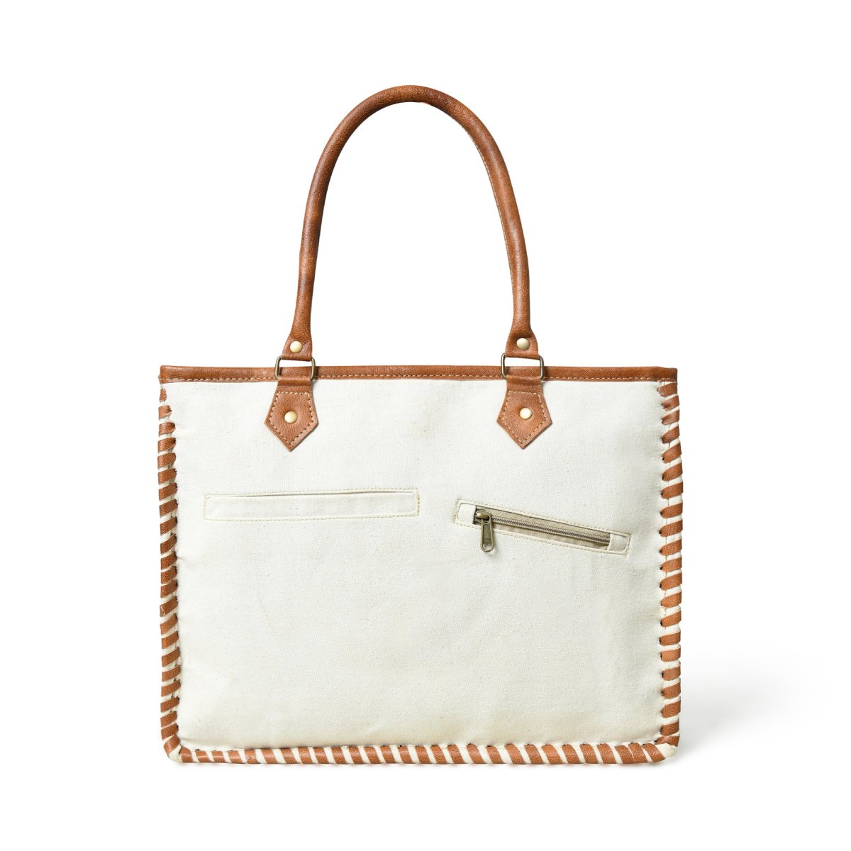 Star Upcycled Canvas Shoulder Tote - Imagen 4