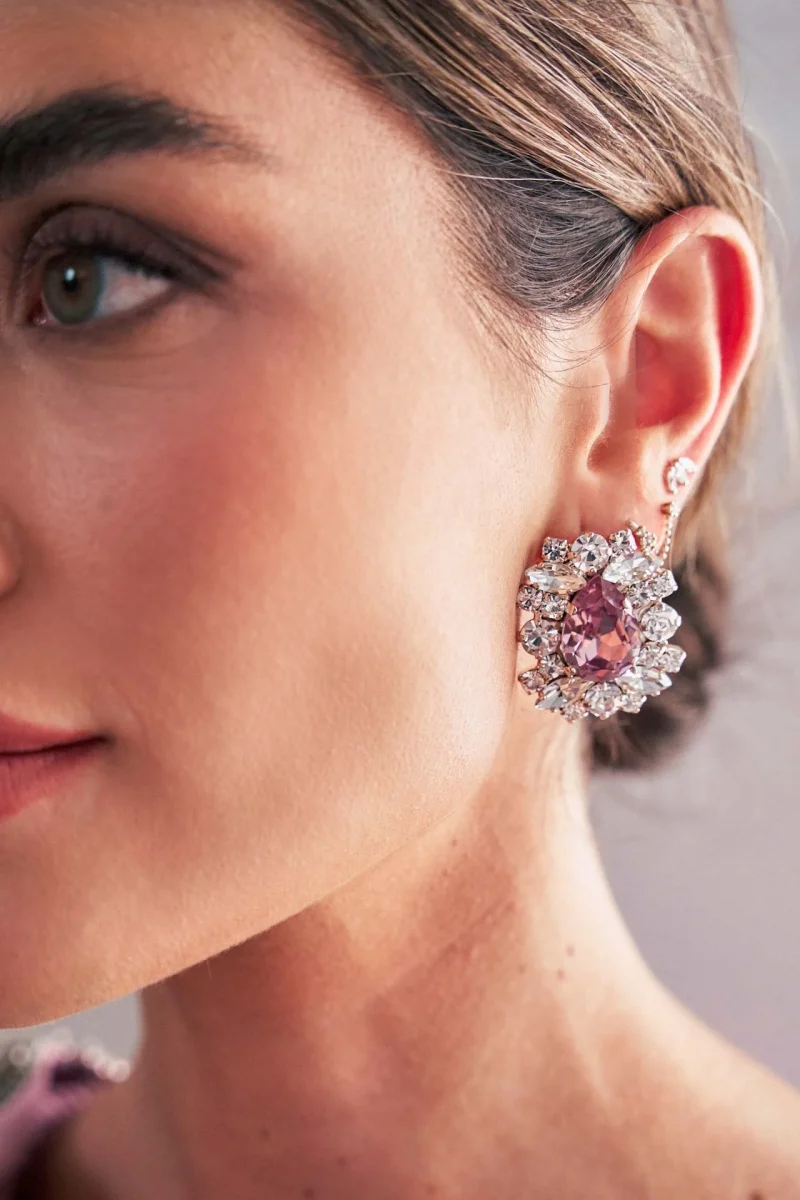 Pendientes Dormilona amatista - Imagen 4