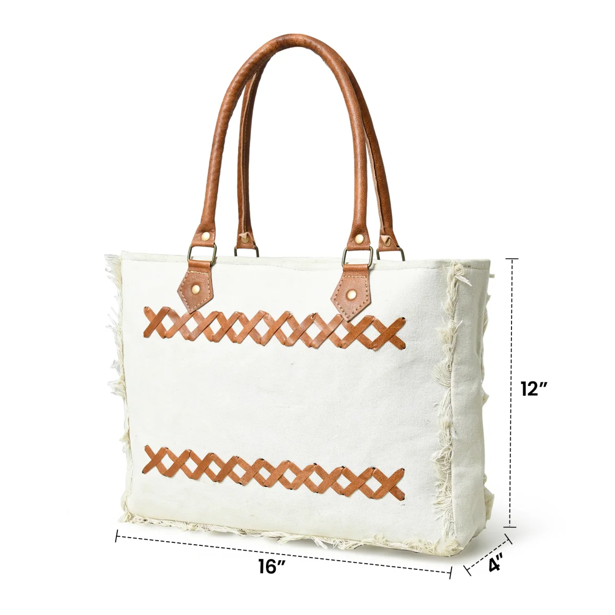 Urban Zigzag Canvas Shopper's Tote - Imagen 4
