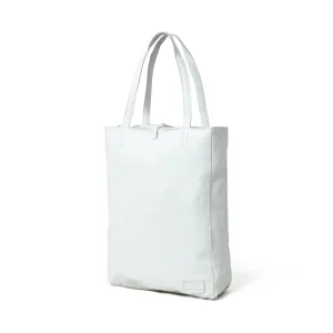 White Leather Shoulder Tote Bag