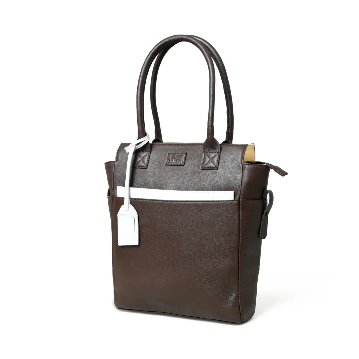 Chestnut Charm Brown Leather Tote - Imagen 7