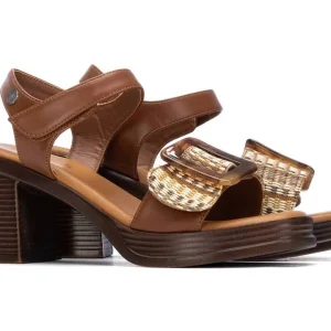 SANDALIA DE TACON COLOR CAMEL MODELO 175027