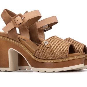 SANDALIA DE TACON COLOR CAMEL MODELO 175281