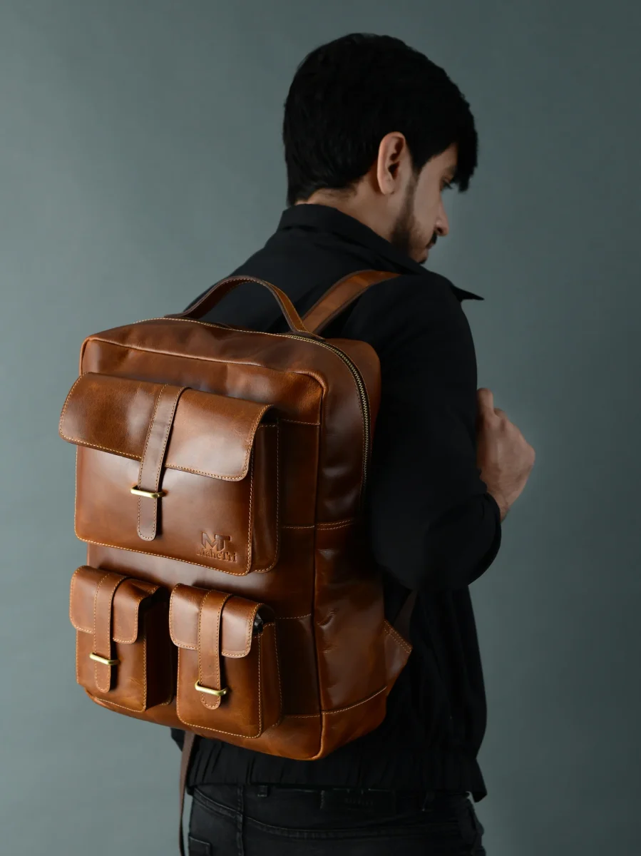 Tan Portland Laptop Backpack - Imagen 6