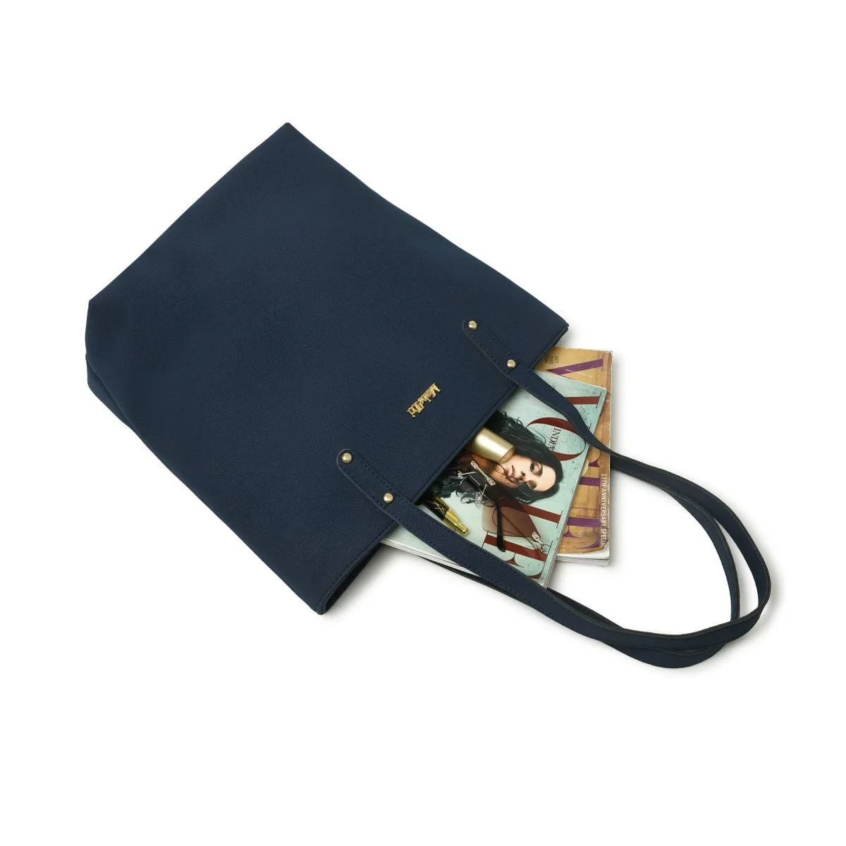 Era Vegan Leather Tote - Navy Blue - Imagen 7