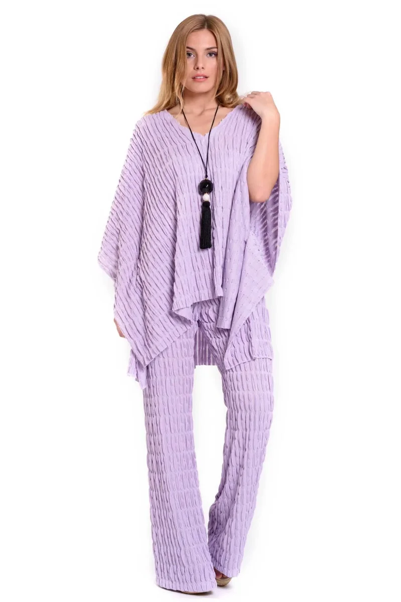 Retal Tejido punto Biarritz violeta OUTLET