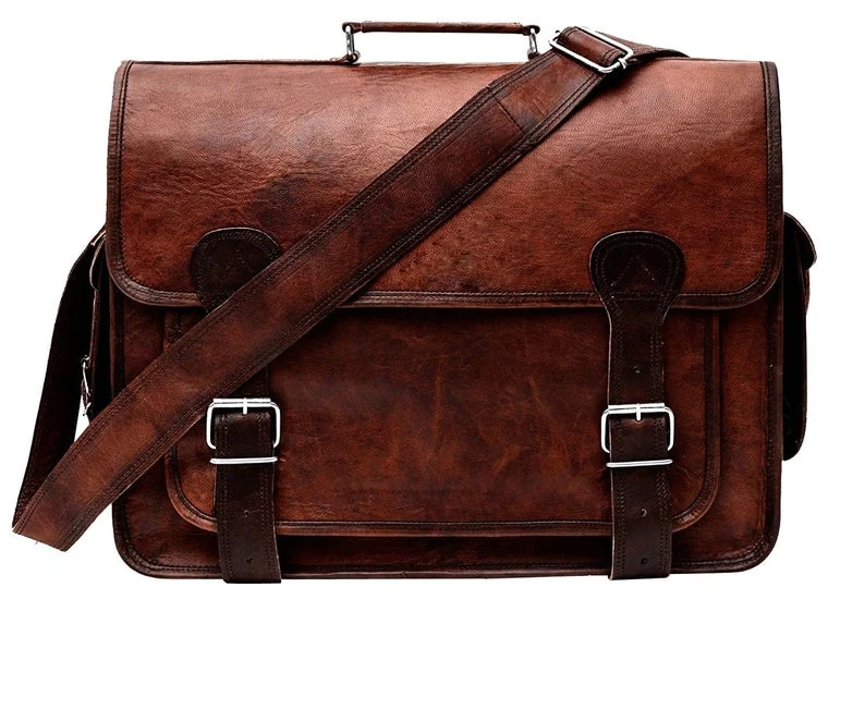 Vintage Computer Leather Bag - Imagen 2