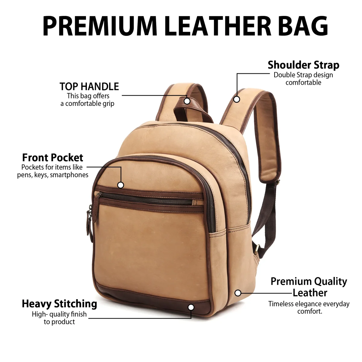 Frontier Leather Backpack - Imagen 3
