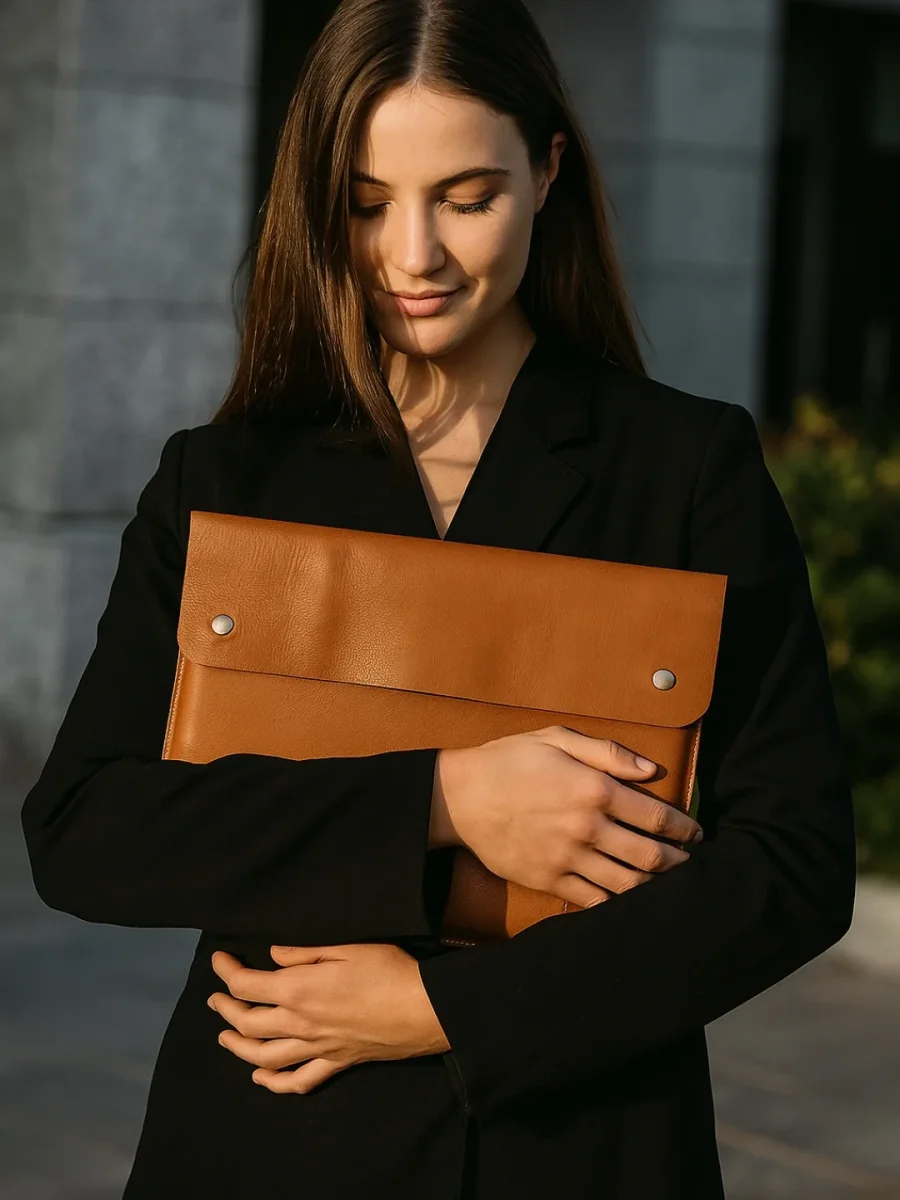 MacBook Leather Laptop Sleeve - Imagen 4