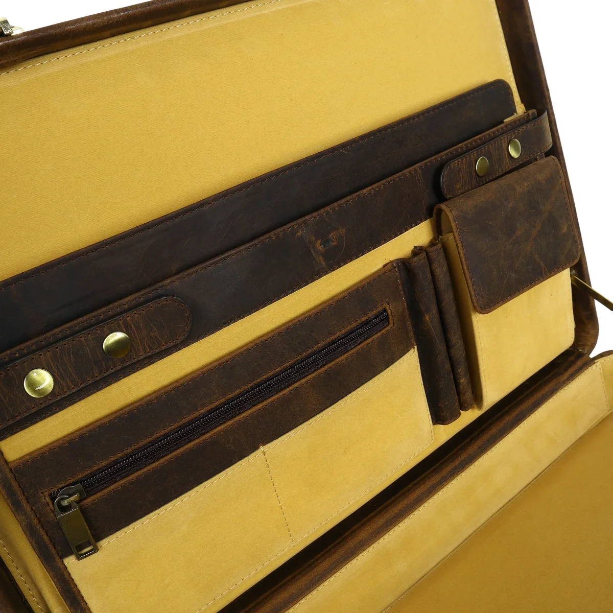 Hunter Leather Office Travel Suitcase - Imagen 9