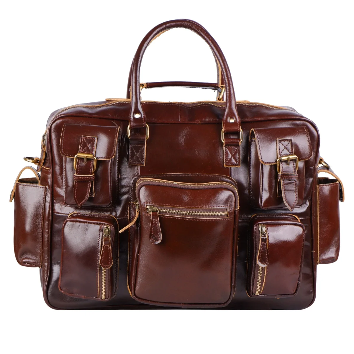 Norman Cherry Red Briefcase - Imagen 2