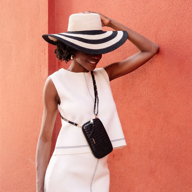 Phone Bag Rose | Noir | Gold - Imagen 4