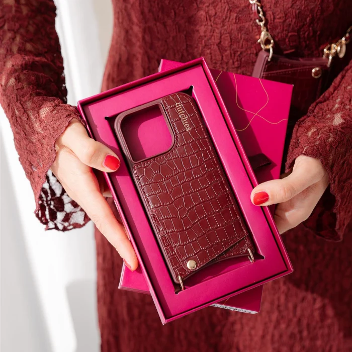 Luxury Set | iPhone | Burgundy - Imagen 4