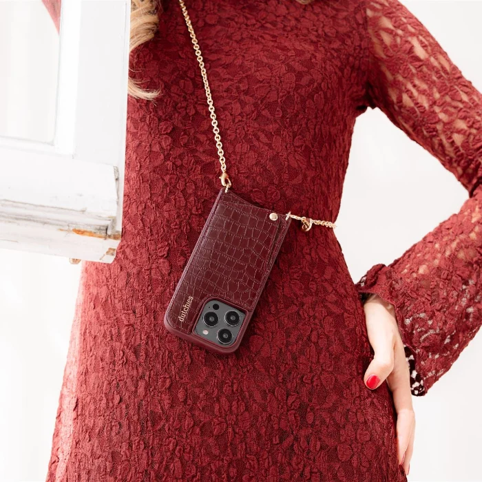 Phone Chain | Spanish | Burgundy - Imagen 4