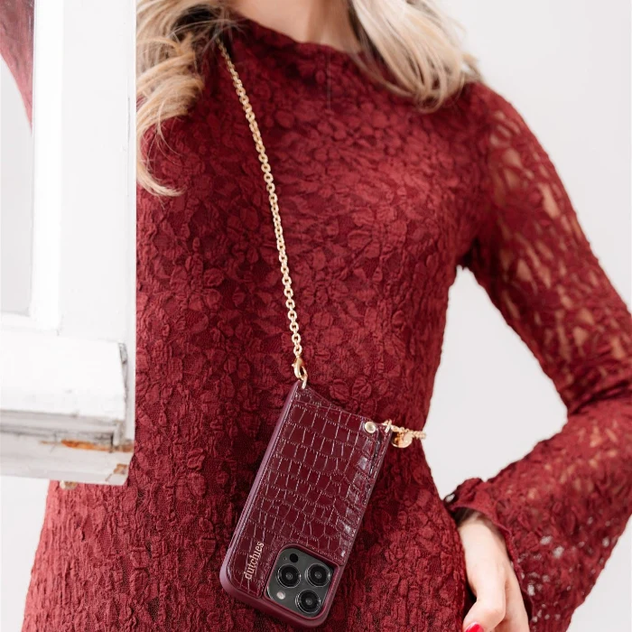 Spanish Chain Set | iPhone | Burgundy - Imagen 4