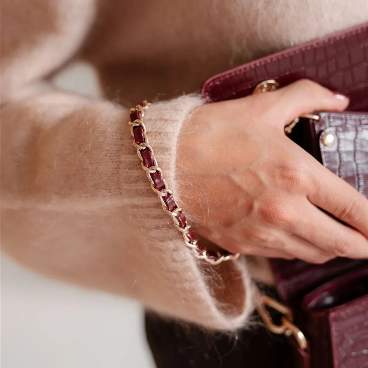 Phone Charm | Italian | Burgundy - Imagen 3