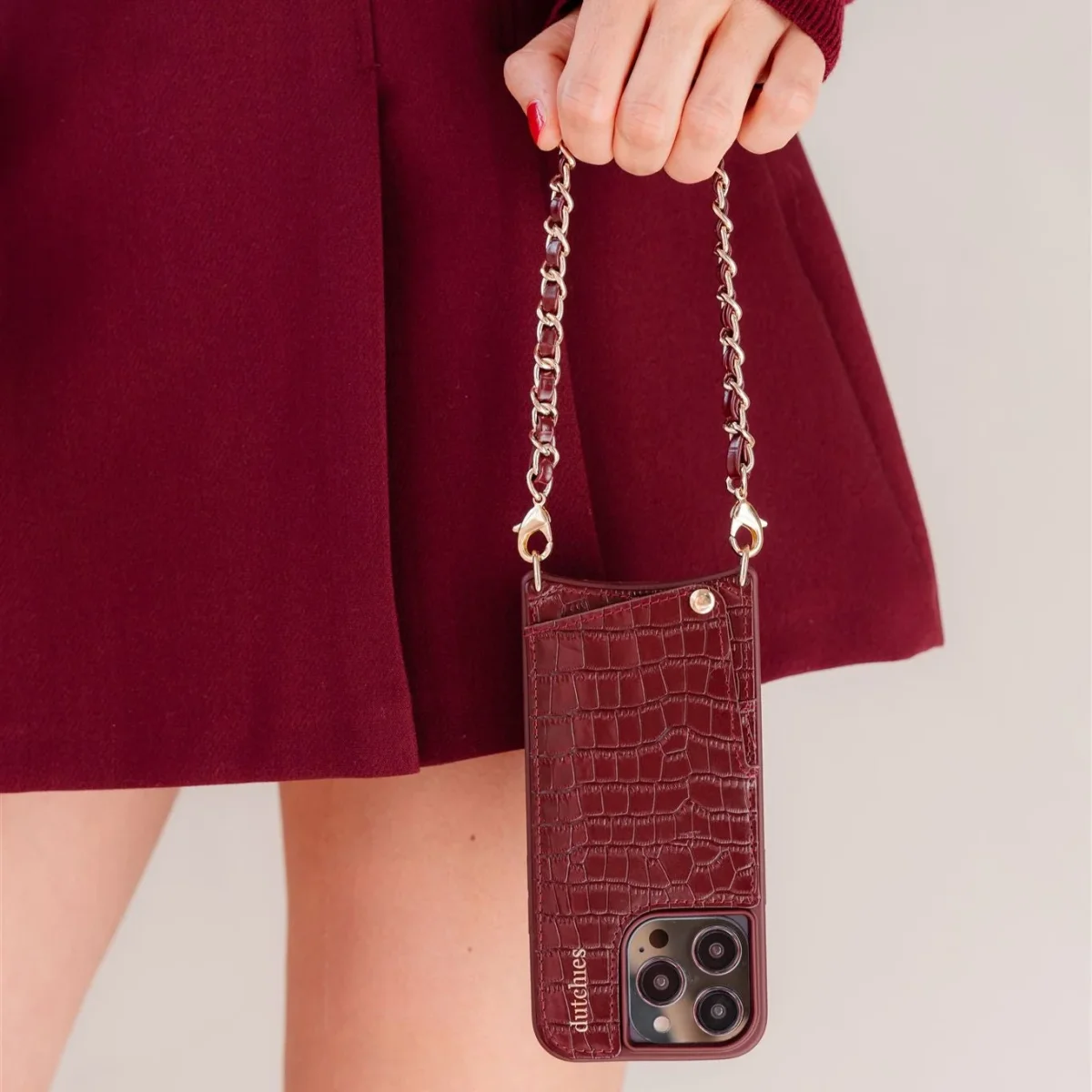 Phone Charm | Italian | Burgundy - Imagen 4
